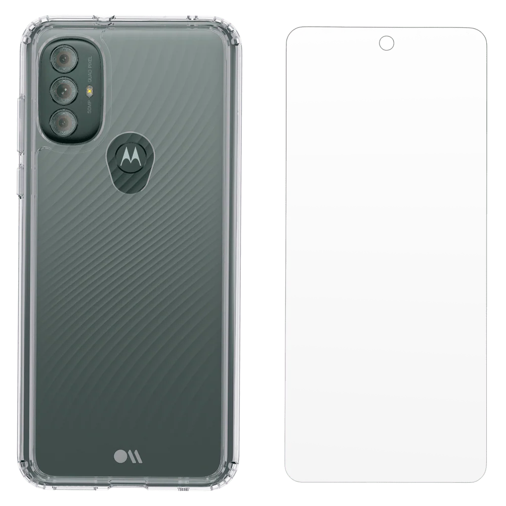 Case-Mate Protection Pack Tough Case and Glass Screen Protector for Motorola Moto G Power (2022) - Image 3