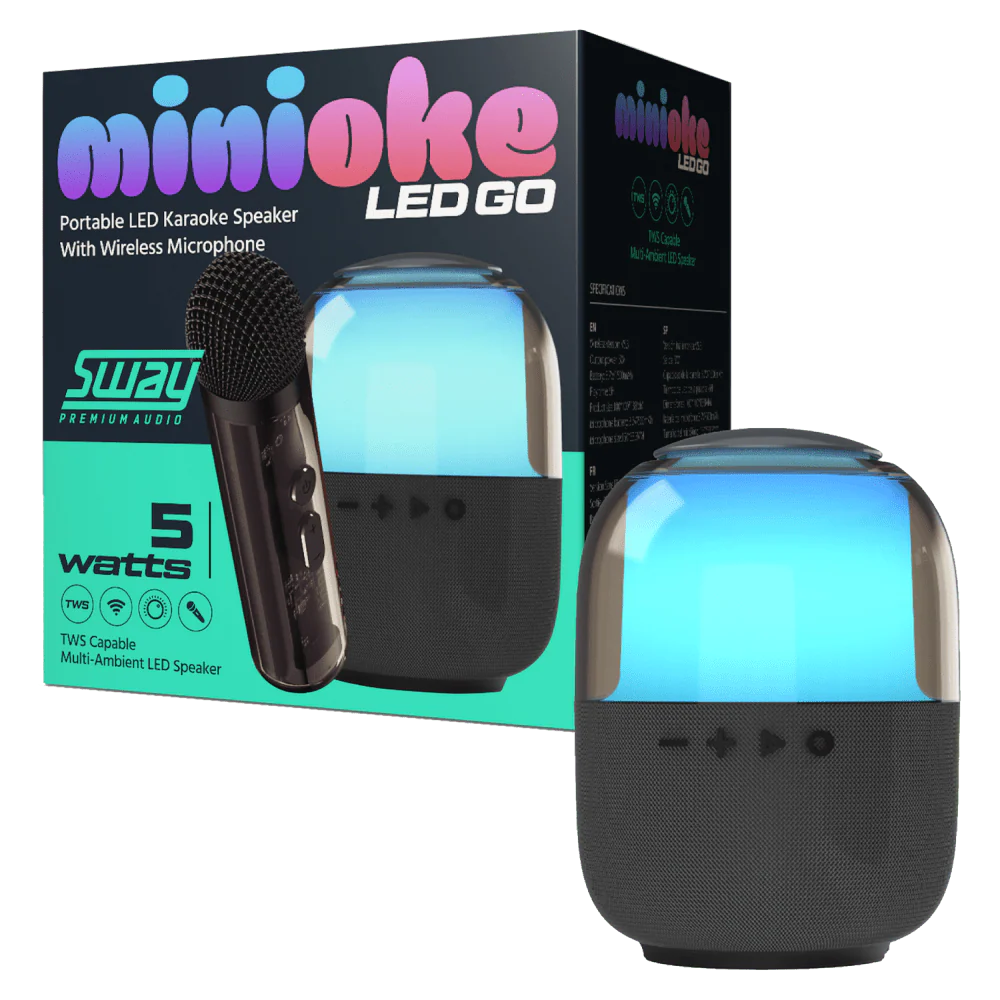 Sway Minioke LED Go Bluetooth Karaoke Speaker - Image 3