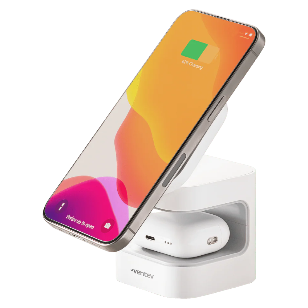 Ventev 15W ULTRAFAST Qi2 Wireless 2-in-1 Cube - Image 3