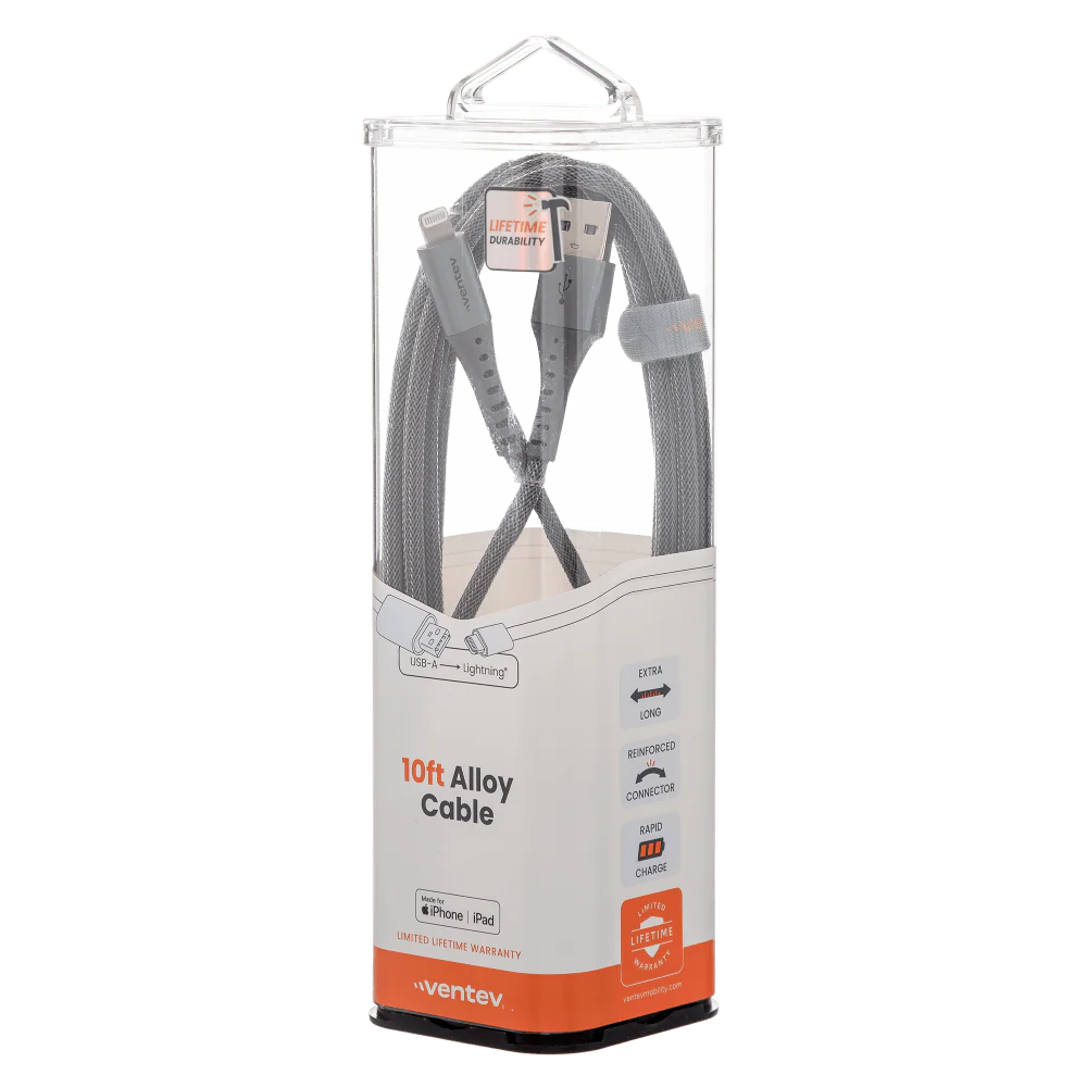 Ventev Alloy USB-A to Apple Lighting High Speed Ultradurable 10 Foot Cable - Image 10