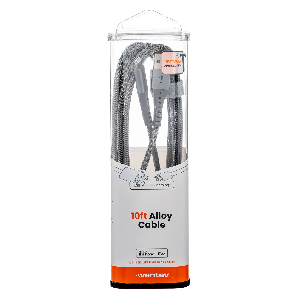 Ventev Alloy USB-A to Apple Lighting High Speed Ultradurable 10 Foot Cable - Image 11