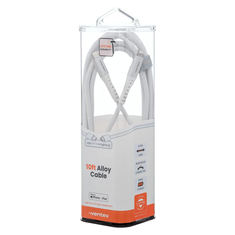 Ventev Alloy USB-C to Apple Lightning High Speed Ultradurable 10 Foot Cable - Image 7