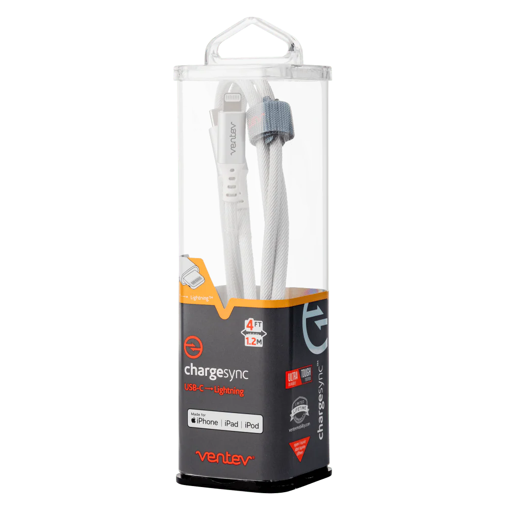 Ventev Alloy USB-C to Apple Lightning High Speed Ultradurable 4 Foot Cable - Image 3