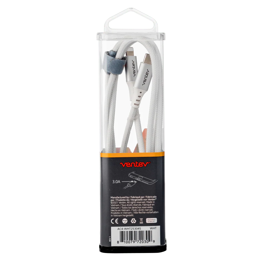 Ventev Alloy USB-C to Apple Lightning High Speed Ultradurable 4 Foot Cable - Image 4
