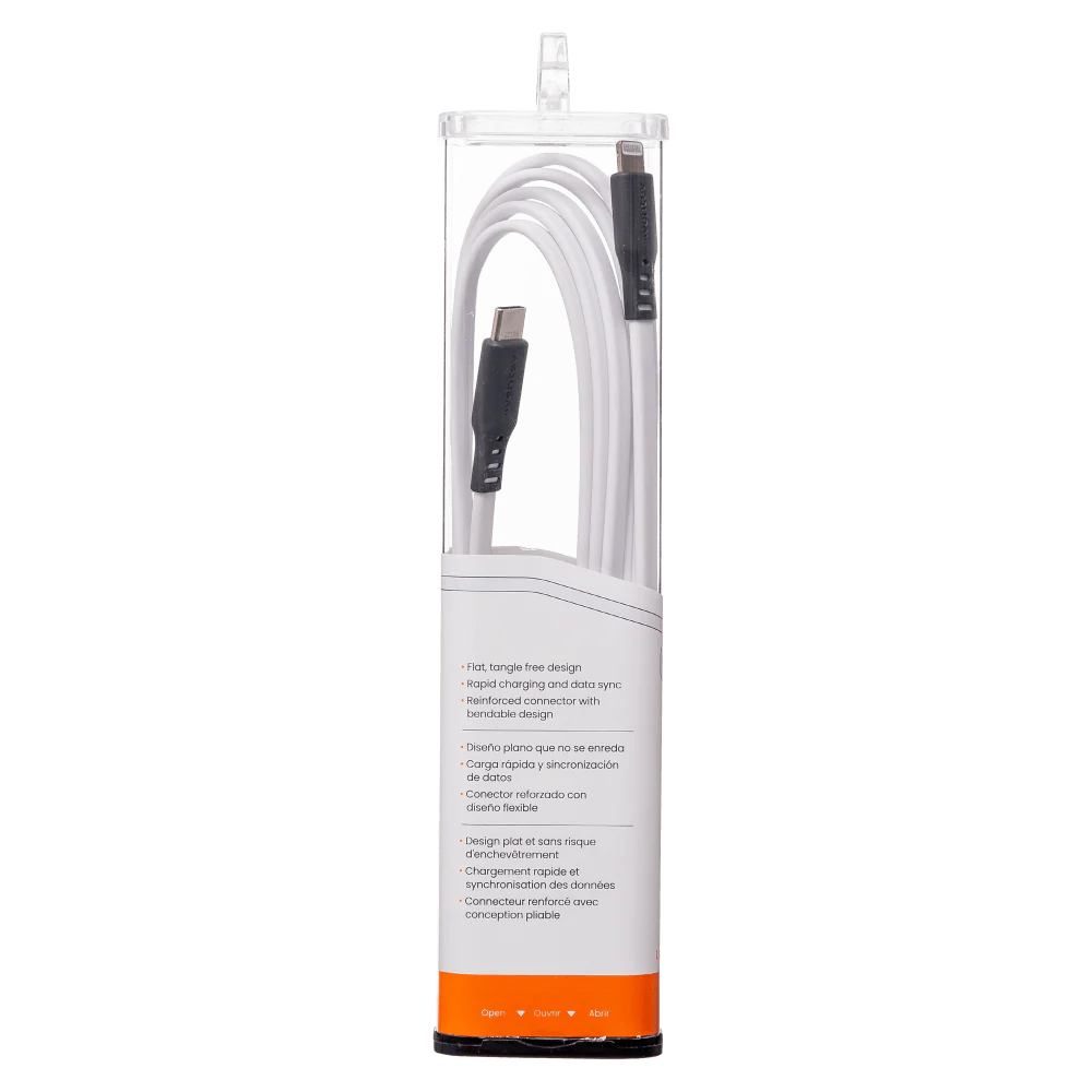Ventev Flat USB-C to Apple Lightning High Speed Tangle-Free 6 Foot Cable - Image 4