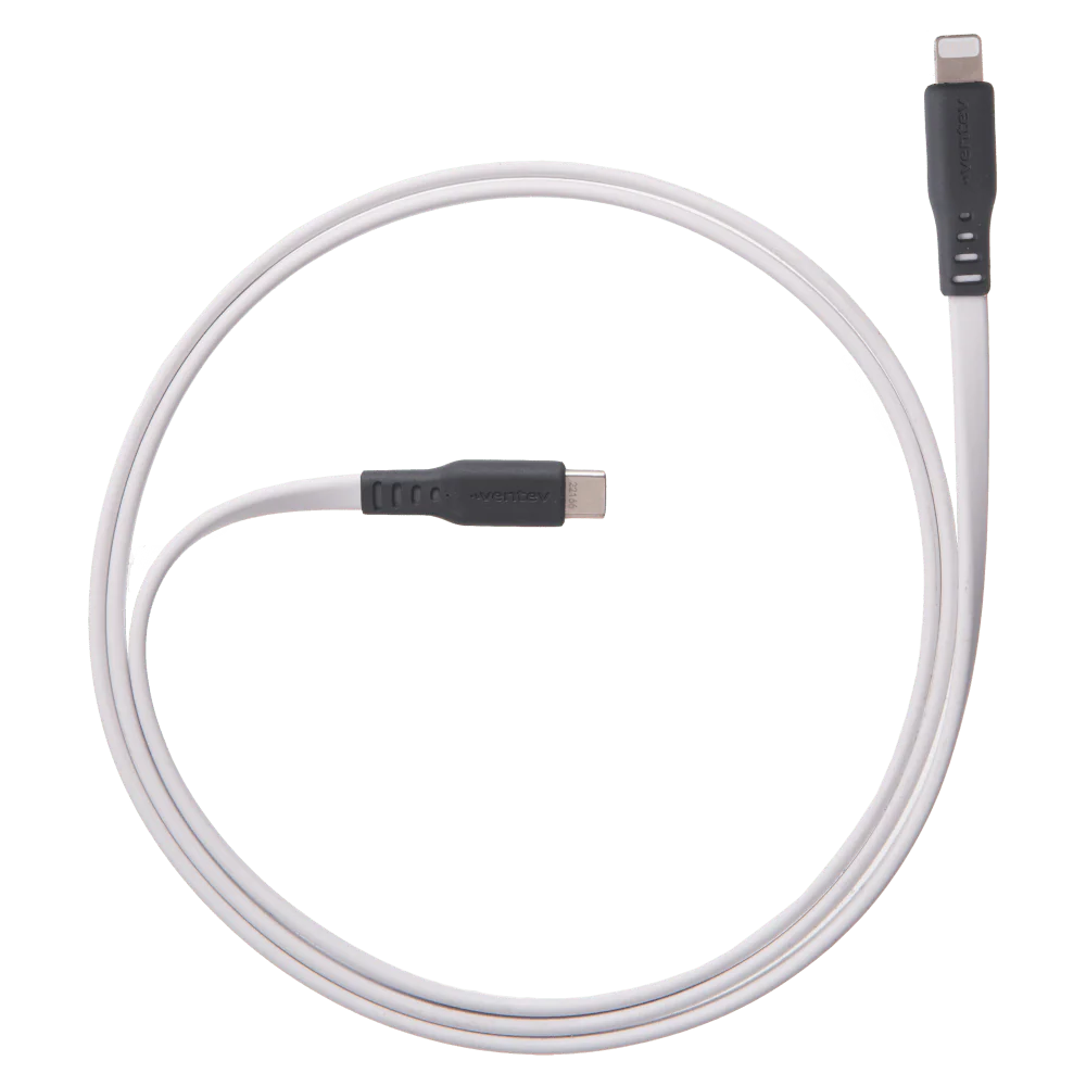 Ventev Flat USB-C to Apple Lightning High Speed Tangle-Free 6 Foot Cable - Image 4