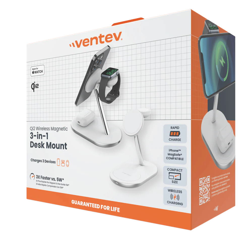 Ventev Qi2 Wireless 3-1 Desk Mount - Image 5