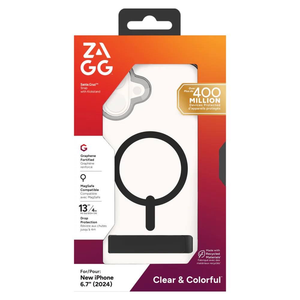 ZAGG Santa Cruz Snap MagSafe Case with Kickstand for Apple iPhone 16 Plus - Image 22