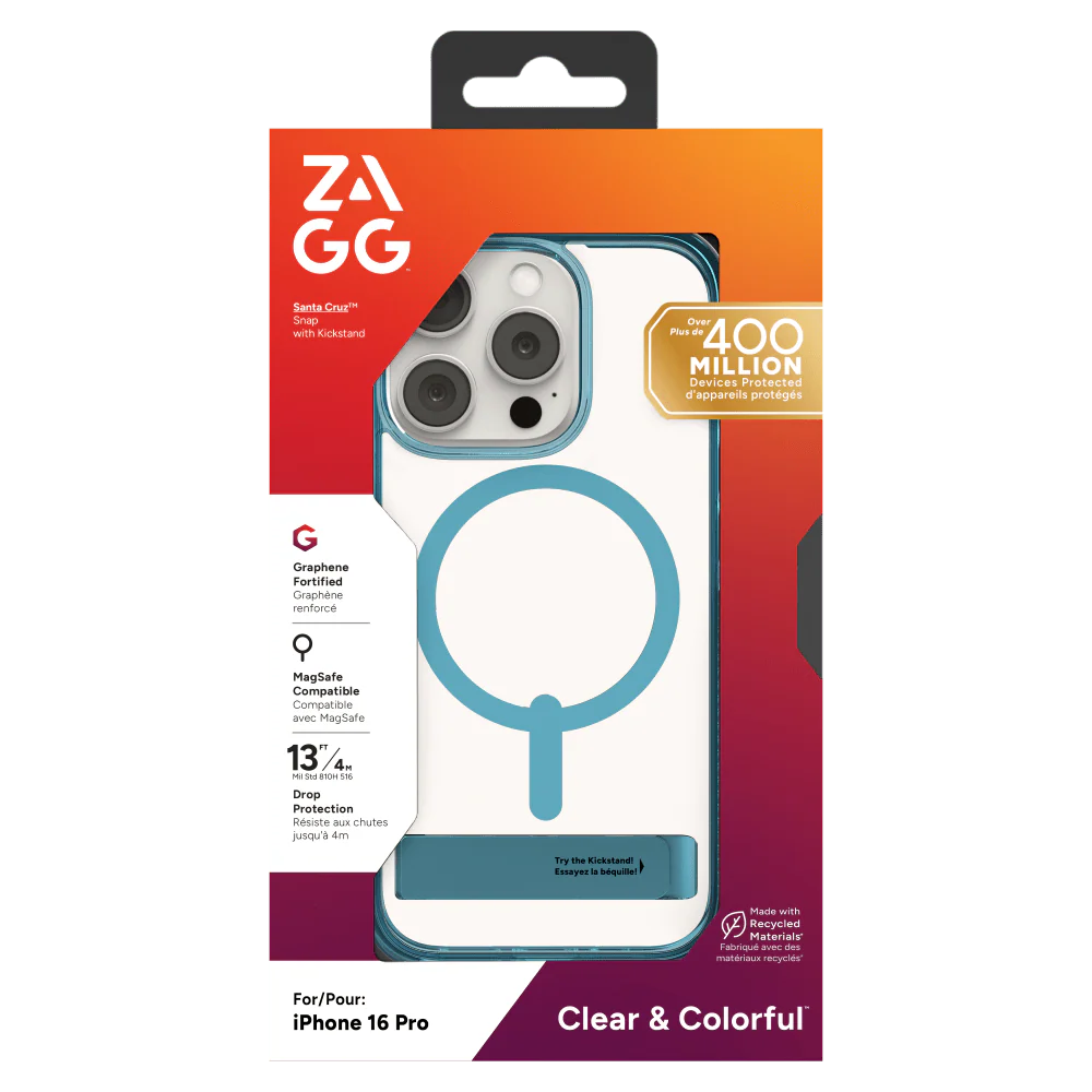 ZAGG Santa Cruz Snap MagSafe Case with Kickstand for Apple iPhone 16 Pro - Image 23