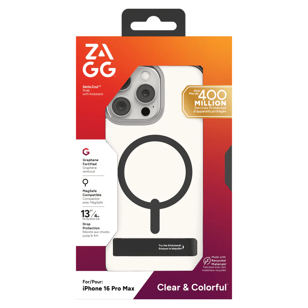 ZAGG Santa Cruz Snap MagSafe Case with Kickstand for Apple iPhone 16 Pro Max - Image 22