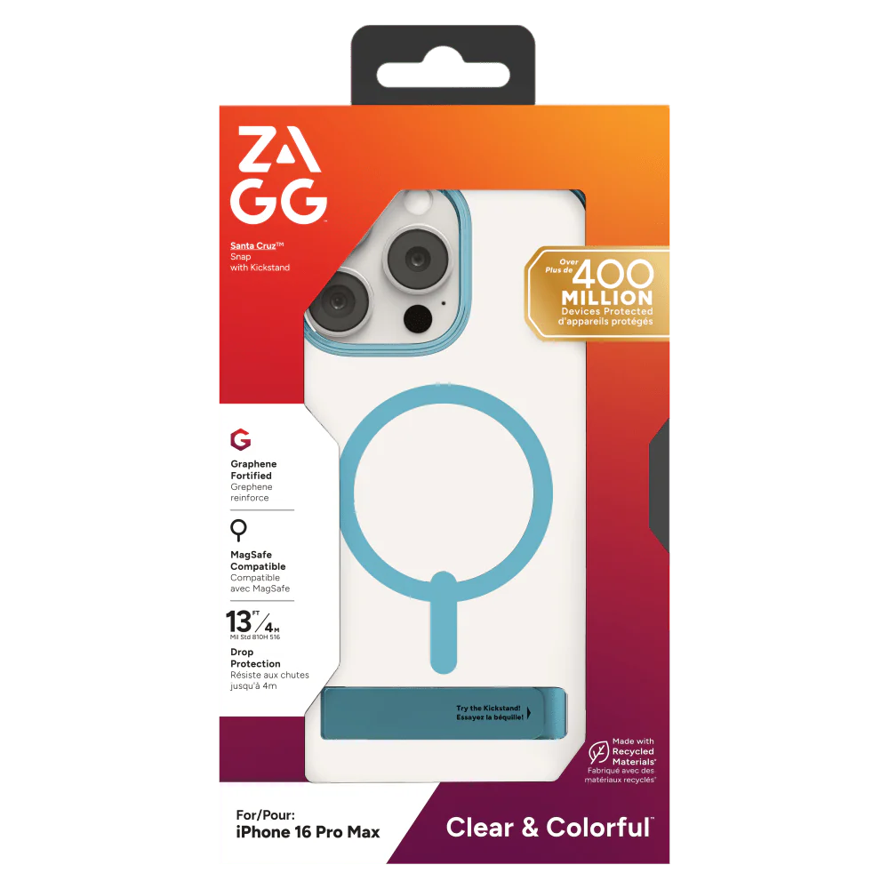 ZAGG Santa Cruz Snap MagSafe Case with Kickstand for Apple iPhone 16 Pro Max - Image 23